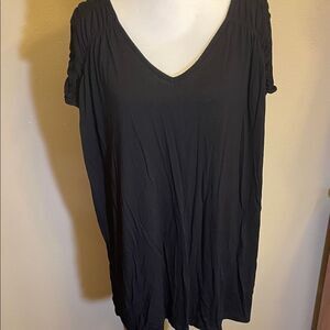 Lane Bryant Black V-Neck Blouse